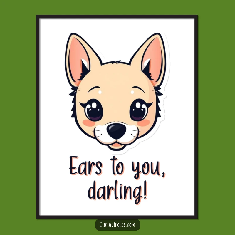 Free Printable Wall Art: Sparkle Eyes Dog, Hilarious Cute Downloadable Decor for Dog Lovers