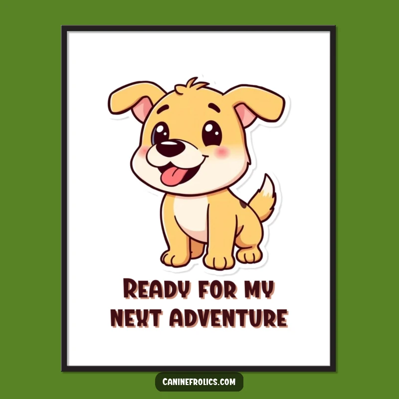 Free Printable Playful Dog Wall Art - Energetic Dog Downloadable Decor