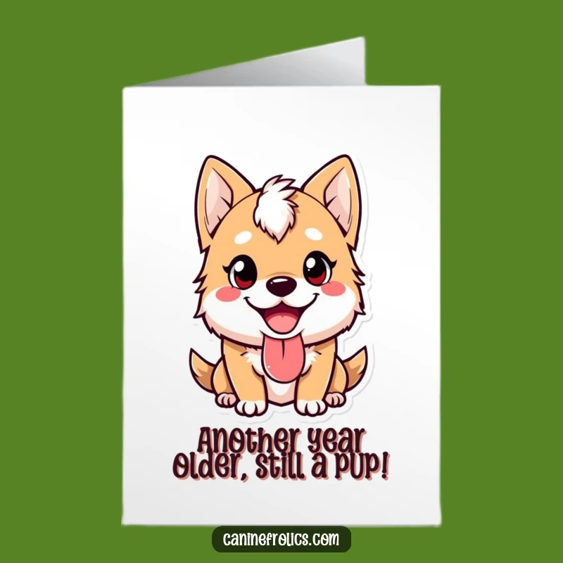 Free Printable Birthday Card: Goofy Dog Tongue Out Fun Downloadable Gift