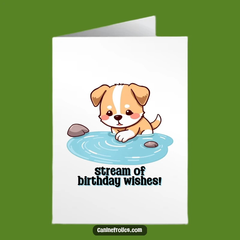 Free Printable Birthday Card: Dog Dipping Paw, Cool Dog Downloadable Gift