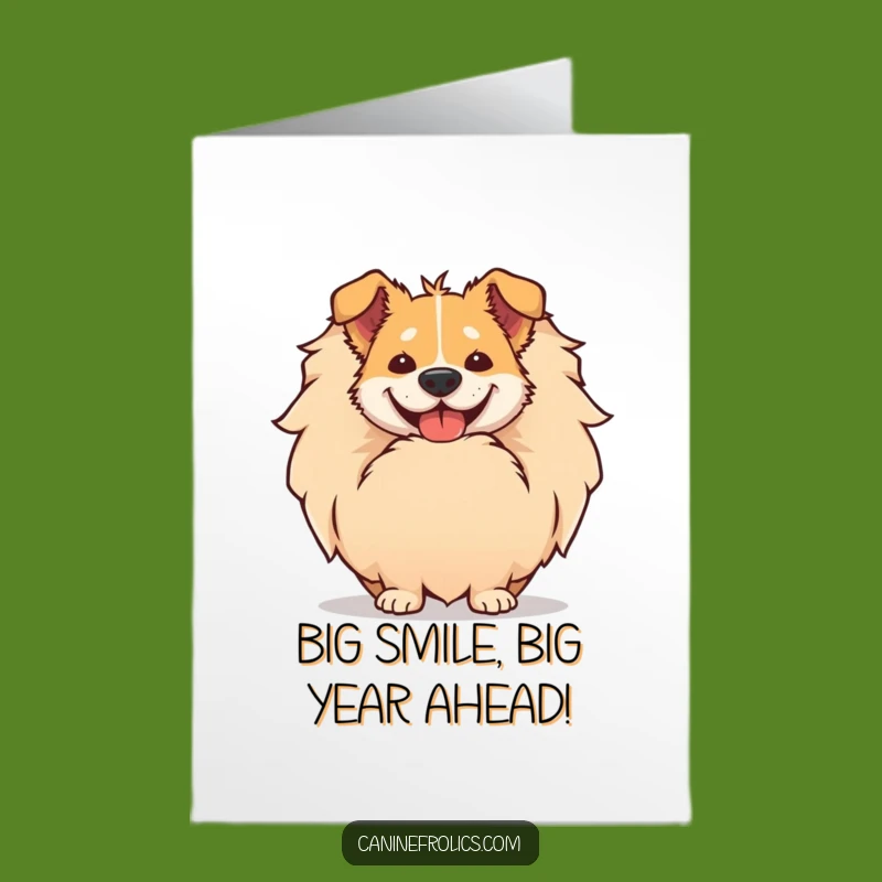 Free Printable Birthday Card: Huge Grin Dog Tail, Funny Downloadable Gift!