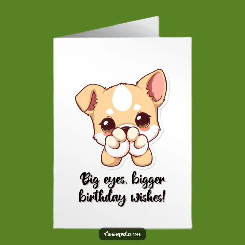 Funny Free Printable Birthday Card: Winking Dog Eyes, Perfect Downloadable Gift