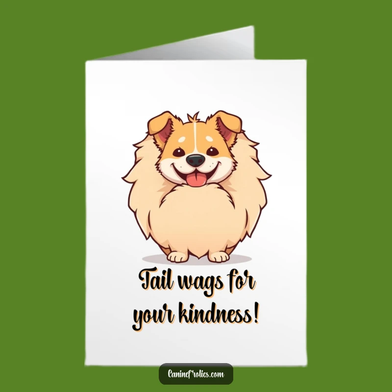 Free Printable Thank You Card: Happy Dog Tail Grin, Grateful Downloadable Gift!