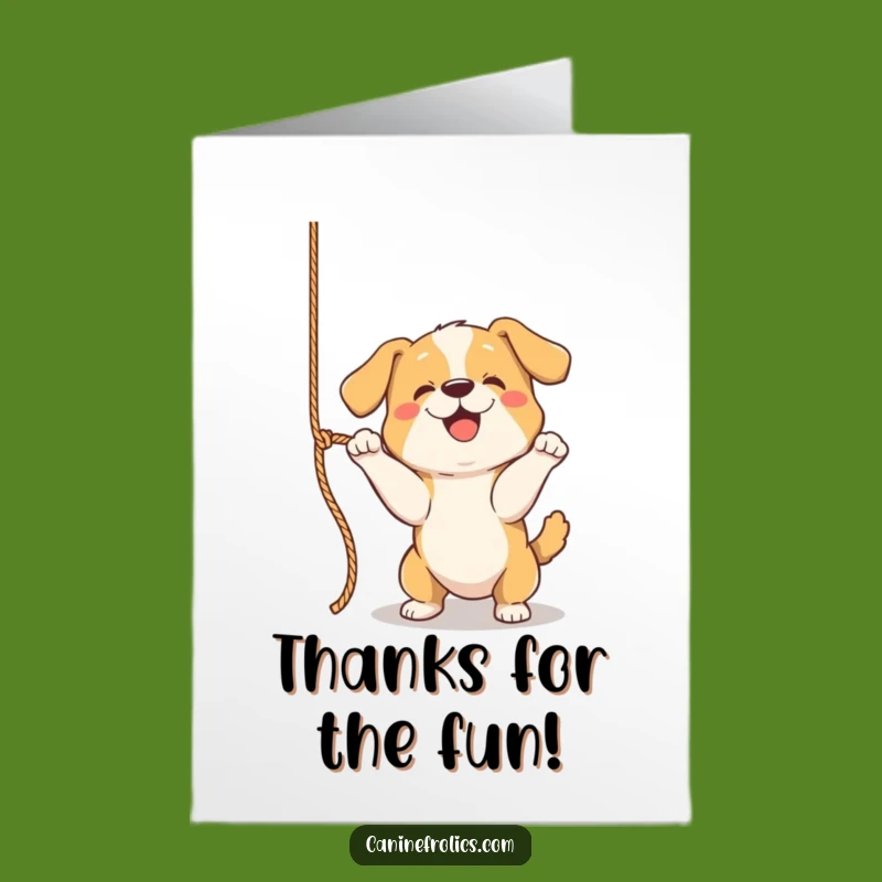 Free Printable Thank You Card: Playful Dog, Appreciate with Fun