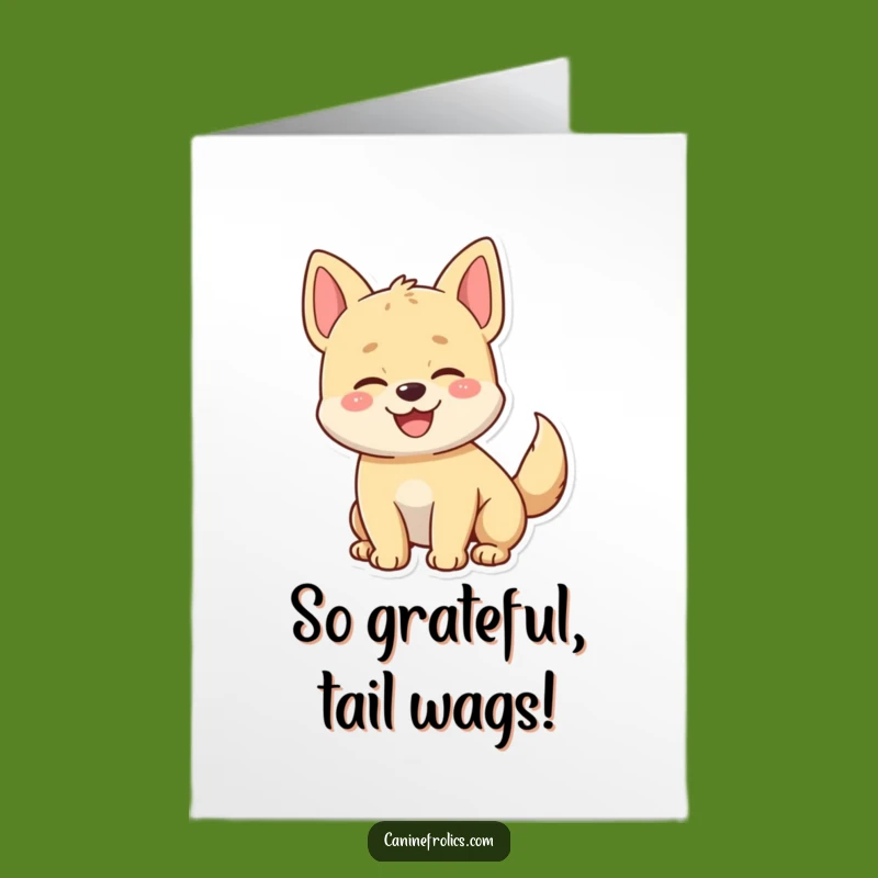 Free Printable Dog Thank You Card: Wagging Tail Gratitude for a Hilarious Appreciation