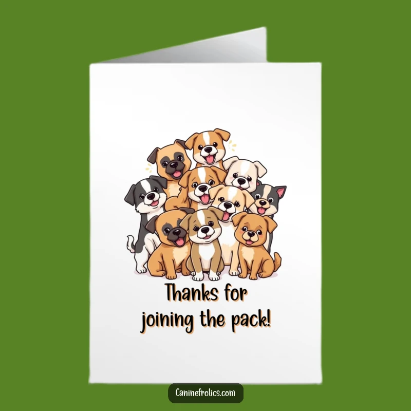 Free Printable Thank You Card: Dog Friends - Funny Group Downloadable Appreciation Gift