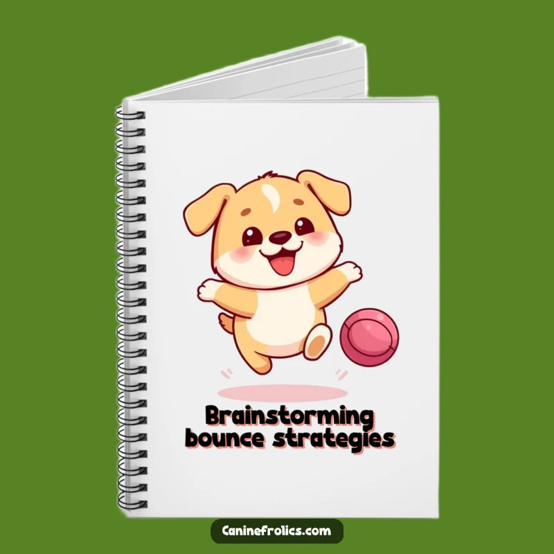 Funny Dog Notebook: Joyful Pup Ball Chase - Perfect Gift for Writers & Dog Lovers