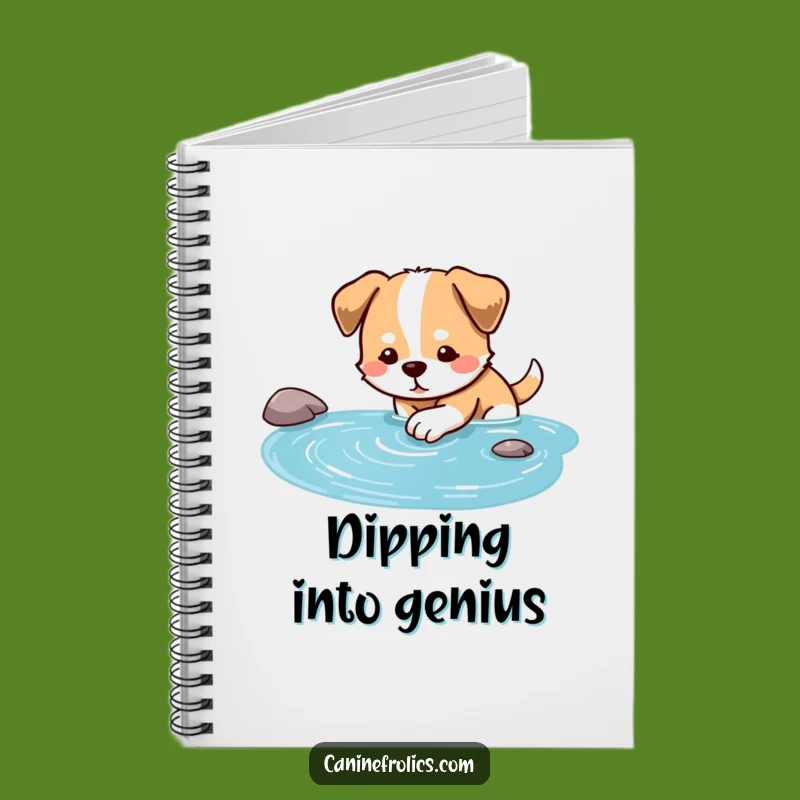 Funny Dog Stream Dip Notebook: Jot Down Thoughts with Calm Energy!
