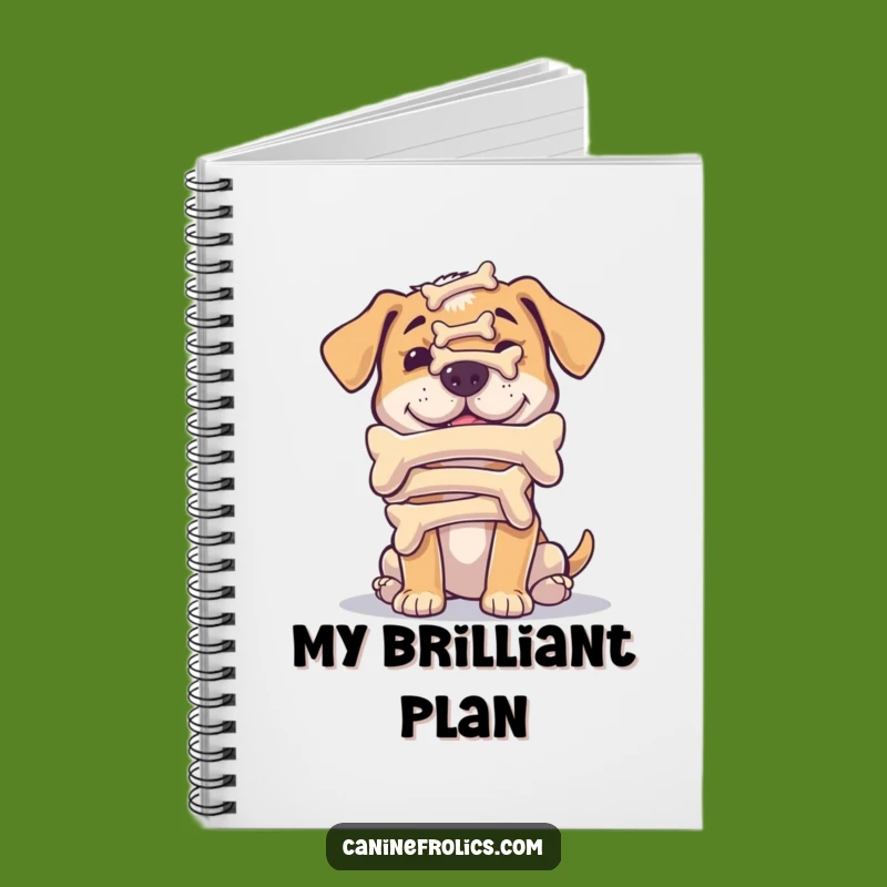 Funny Bone Balance Dog Notebook: Capture Ideas with Hilarious Focus