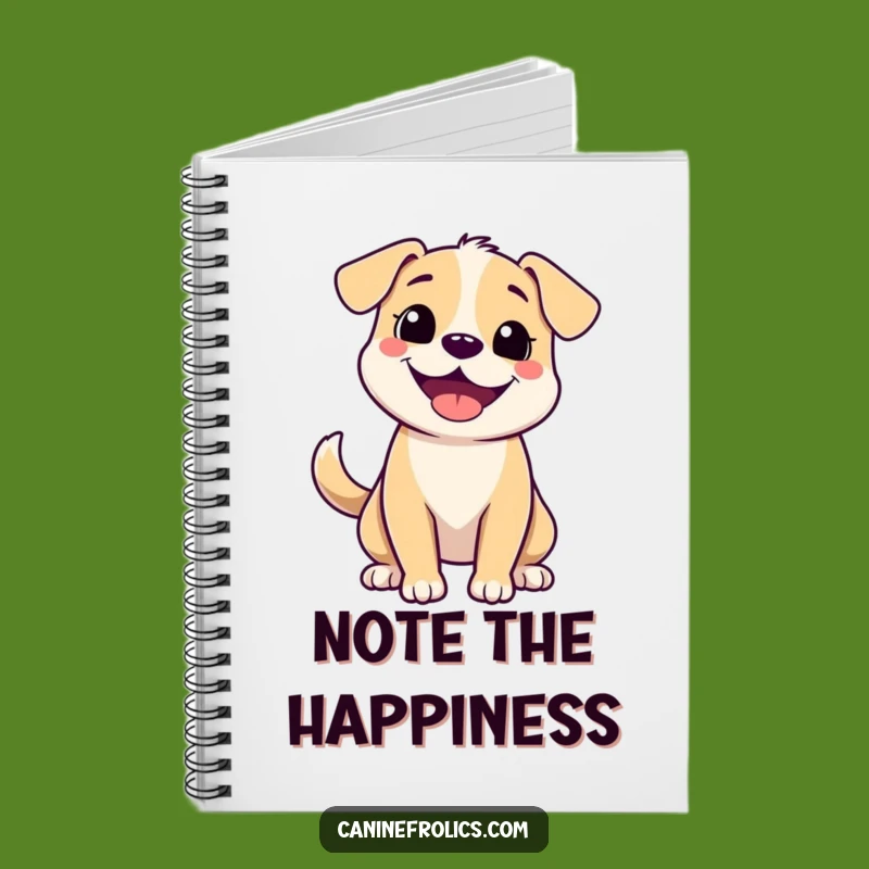 Funny Happy Grin Dog Notebook A Hilarious Gift For Jotting Down Ideas