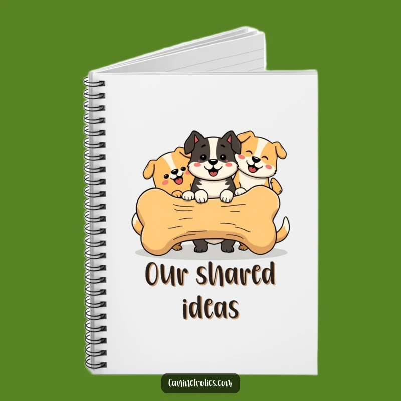 Funny Notebook - Happy Dog Bone Sharing, Journal for Dog Lovers, Great Funny Gift