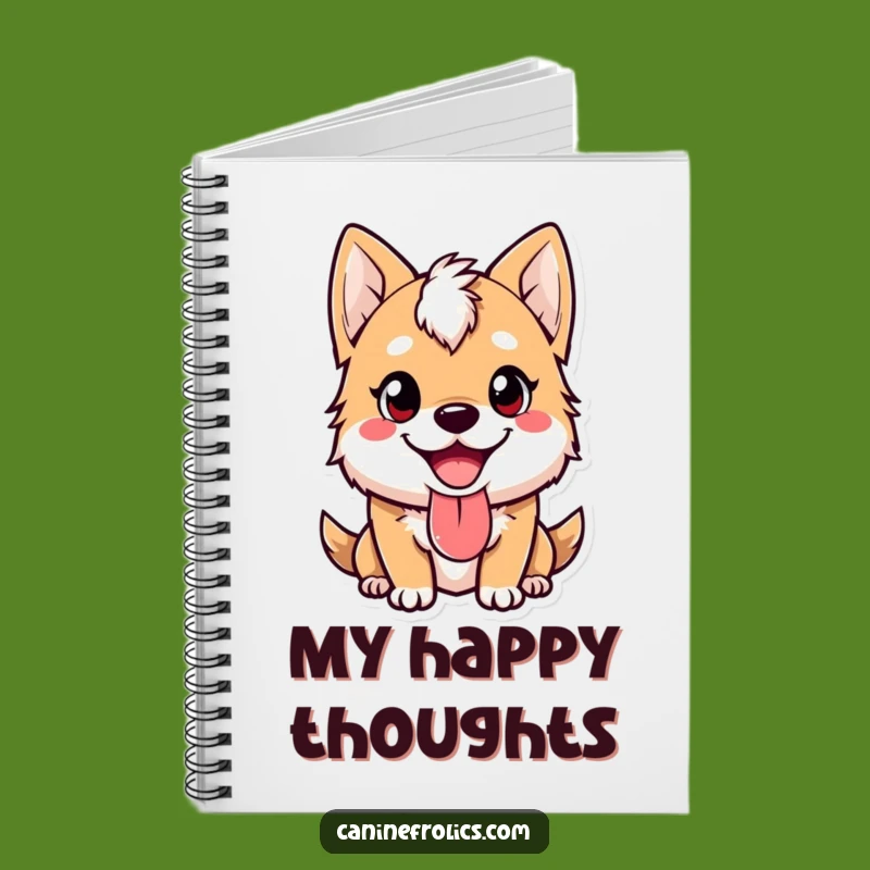 Funny Notebook - Happy Dog Tongue Lolling Out Journal for Inspired Ideas