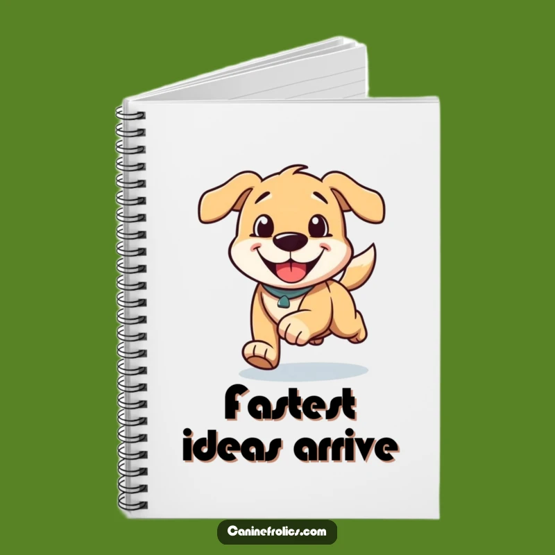 Funny Running Dog Notebook - Jot Down Ideas with Energetic Flair