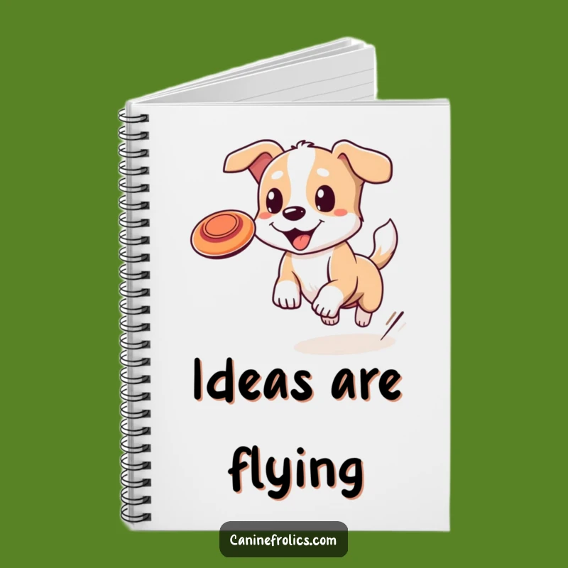 Funny Dog Frisbee Notebook: Wagging Tail Ideas Gift