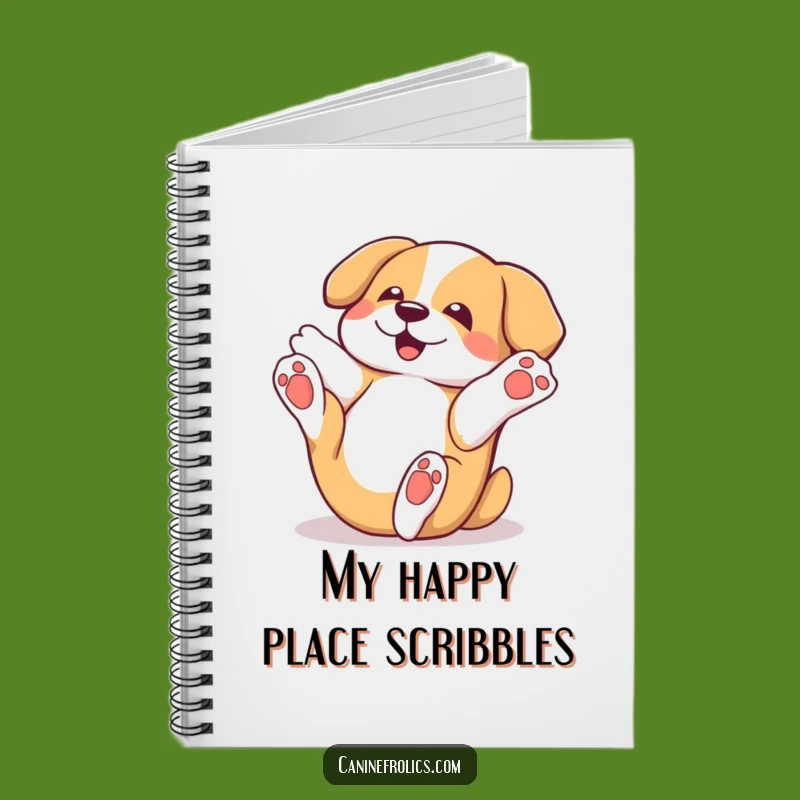 Funny Rolling Dog Notebook: Jot Down Your Joyful Thoughts