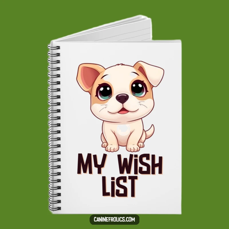 Funny Big Eyes Dog Notebook - Excited Innocent Journal Gift