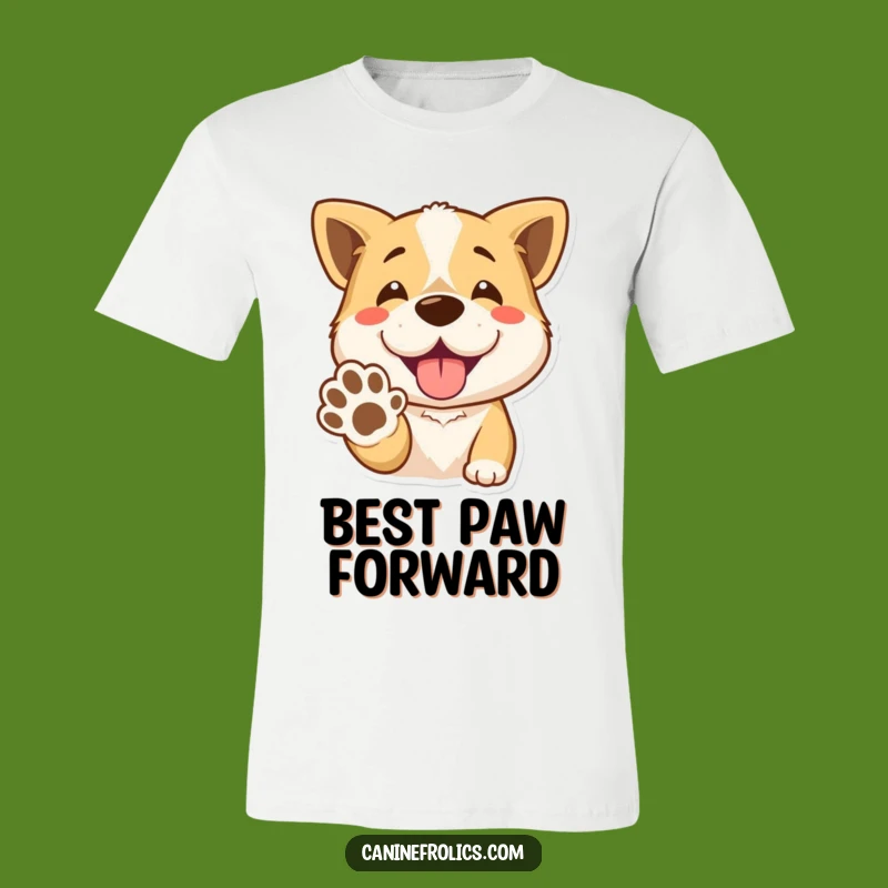 Funny Paw-Giving Dog T-Shirt: Happy Smile Pup Handshake Tee