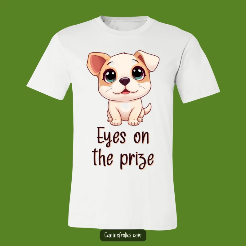 Funny Big Eyes Dog T-Shirt - Excited Innocent Look Tee Gift