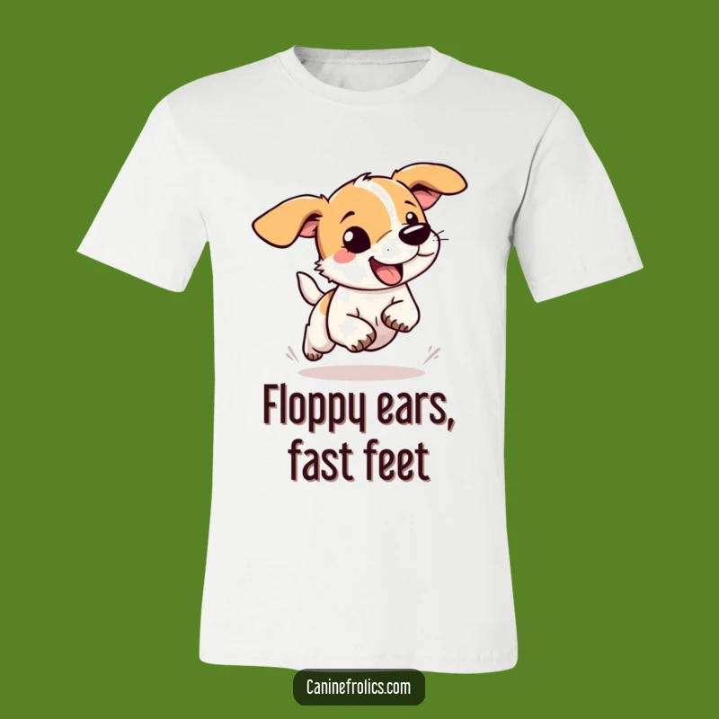 Funny Floppy Ear Dog T-Shirt - Hilarious Ears Flying Tee for Fun Lovers