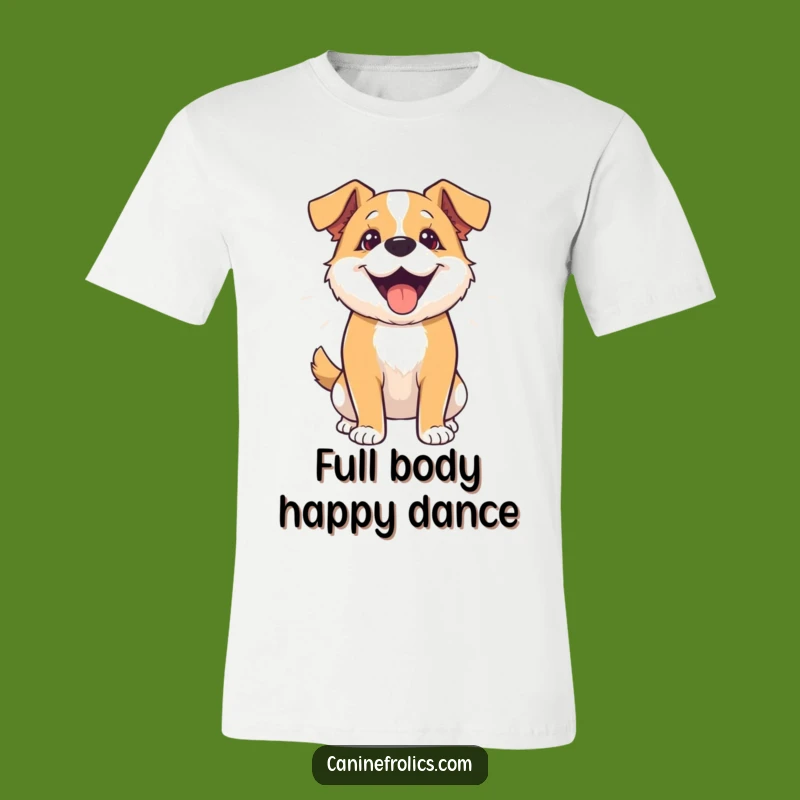 Funny Dog Wag T-Shirt - Enthusiastic Pooch Tee for Humorous Gifts