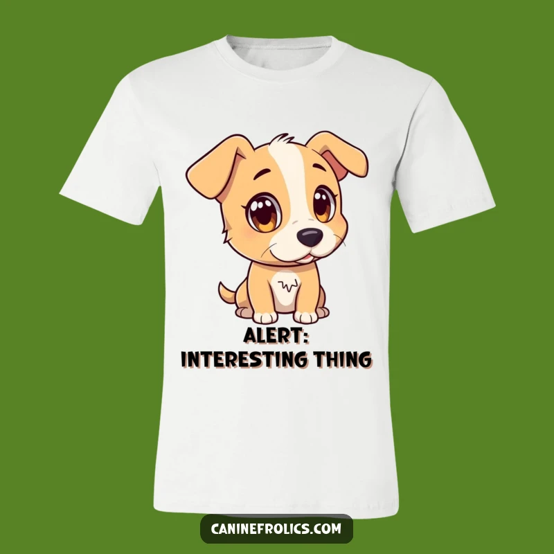 Funny Dog T-Shirt: Attentive Watcher, Distant Object, Humorous Apparel