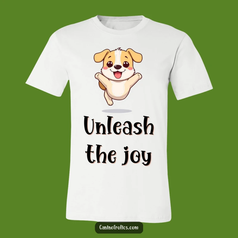 Funny Dog T-Shirt: Stylized Happy Pup Bounding, Ultimate Gift for Dog Enthusiasts