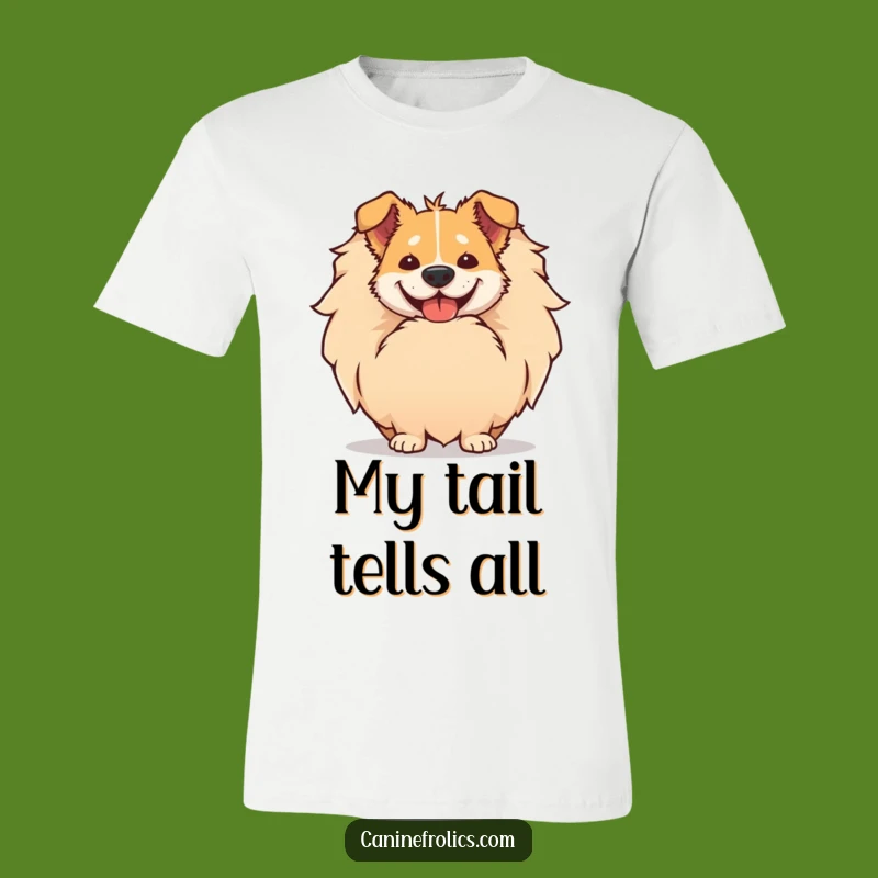 Funny Dog Tail Peek T-Shirt: Wear Your Happiness with This Hilarious Tee