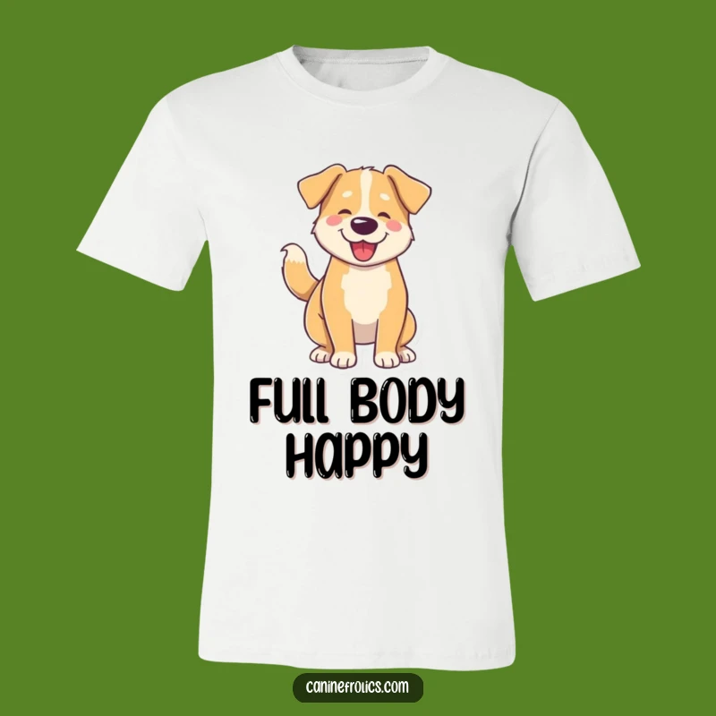 Funny Dog Wiggle T-Shirt: Enthusiastic Tail Wag Graphic, Great Funny Gift for Happy Dogs