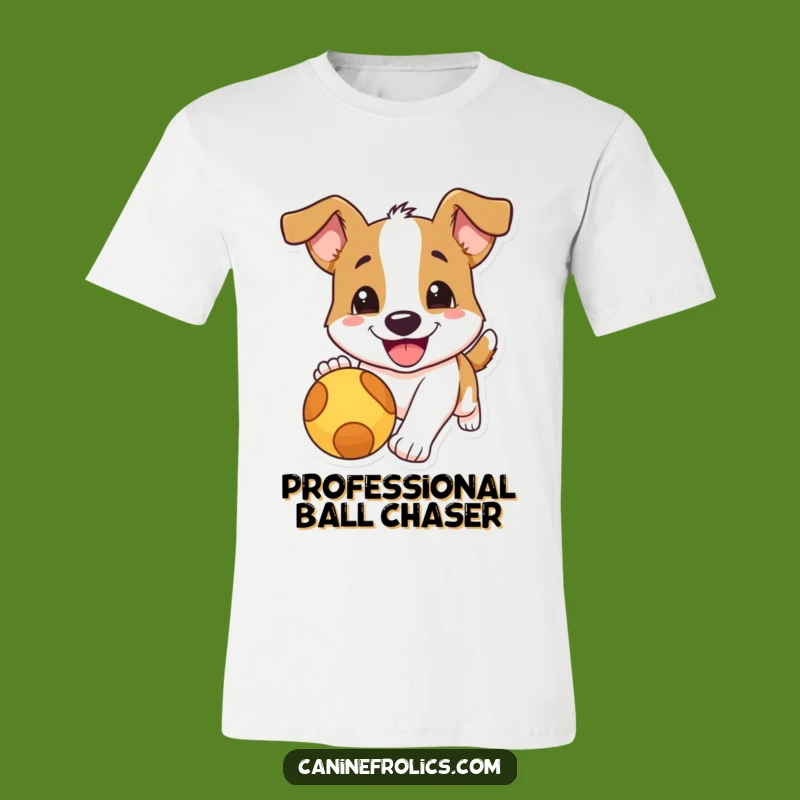 Funny Dog Chasing Ball T-Shirt - Express Your Joyful Pup Spirit