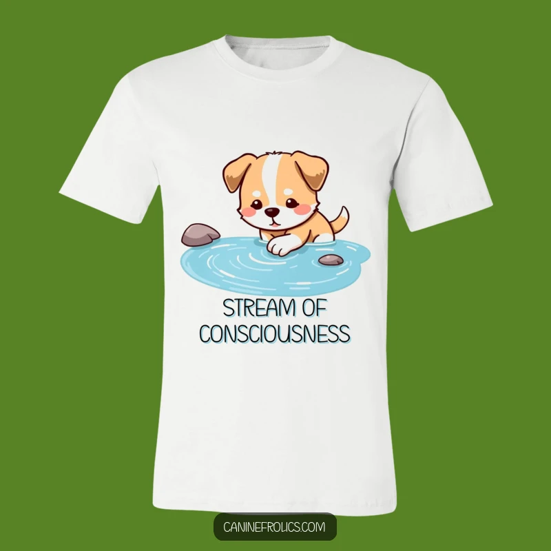 Funny Dog Stream Dip T-Shirt: Cool Vibes Tee, Ideal Funny Gift!