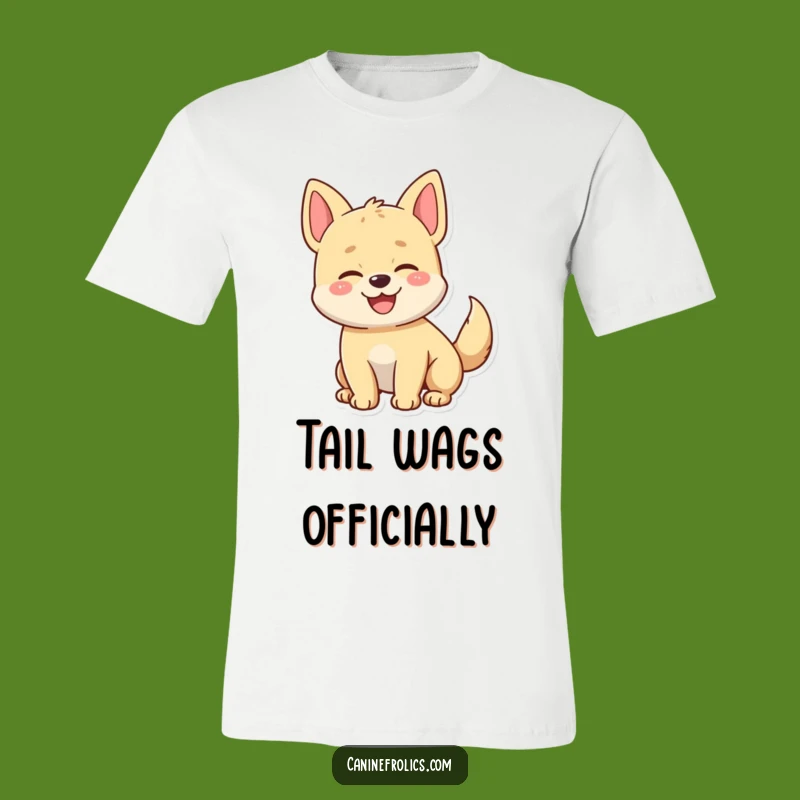 Funny Enthusiastic Dog Tail Wagging T-Shirt - Perfect Humorous Pet Lover Tee