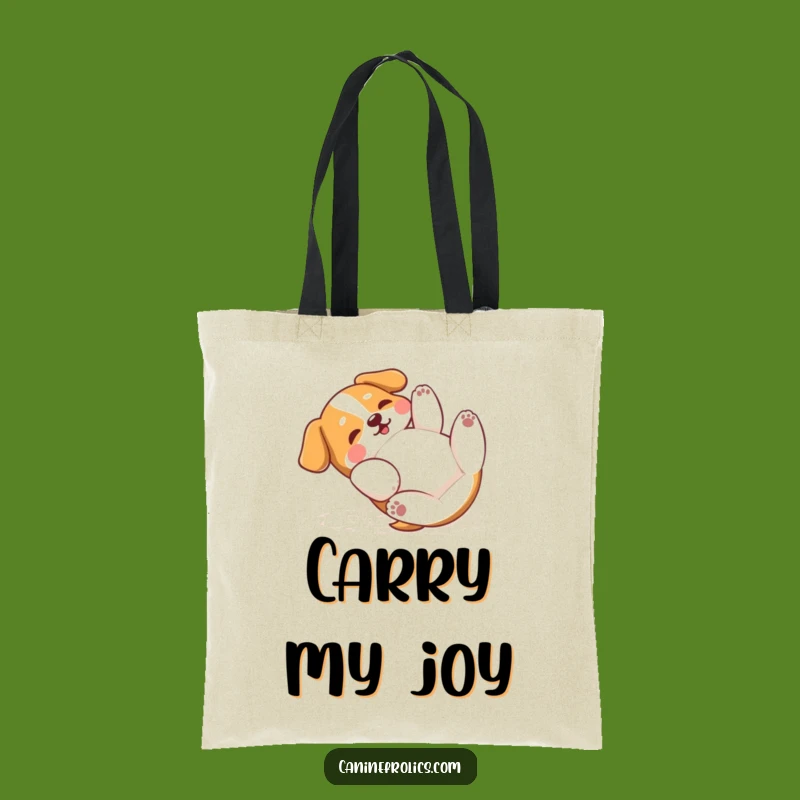 Funny Dog Rolling Around Tote Bag: Carry Your Happiness, Perfect Hilarious Gift