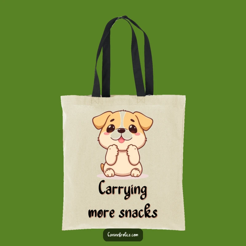 Funny Dog Treat Tote Bag: Paws Up Carry-All Gift