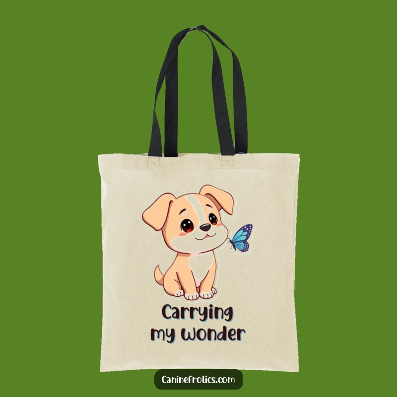 Curious Dog Butterfly Tote Bag: Carry Nature's Gentle Charm