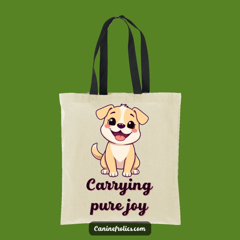 Funny Happy Grin Dog Tote Bag A Hilarious Gift For Everyday Fun