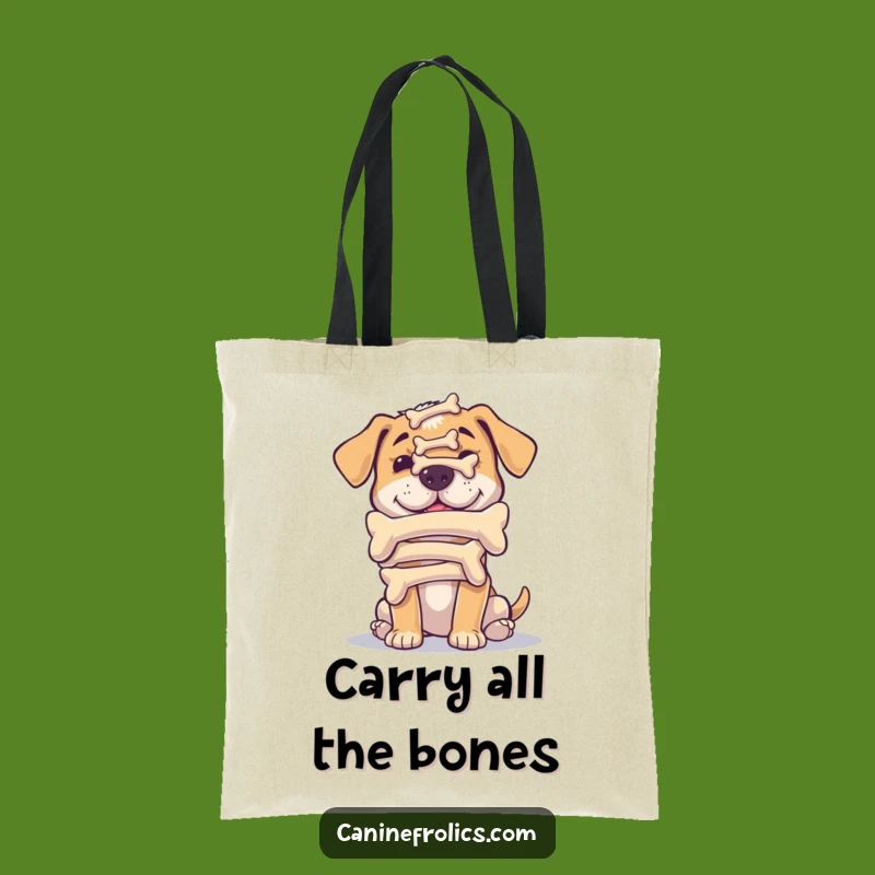 Funny Bone Balance Dog Tote Bag: Carry Your Treasures with Hilarious Style