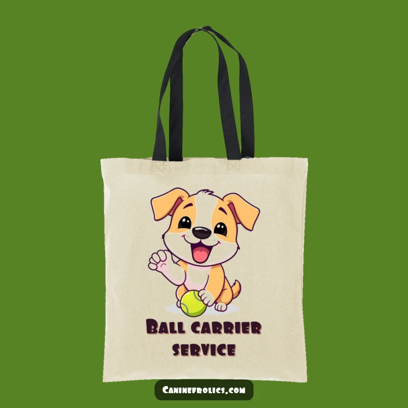 Funny Dog Tote Bag: Tennis Ball Player, Excited Yip, Carry Your Fun