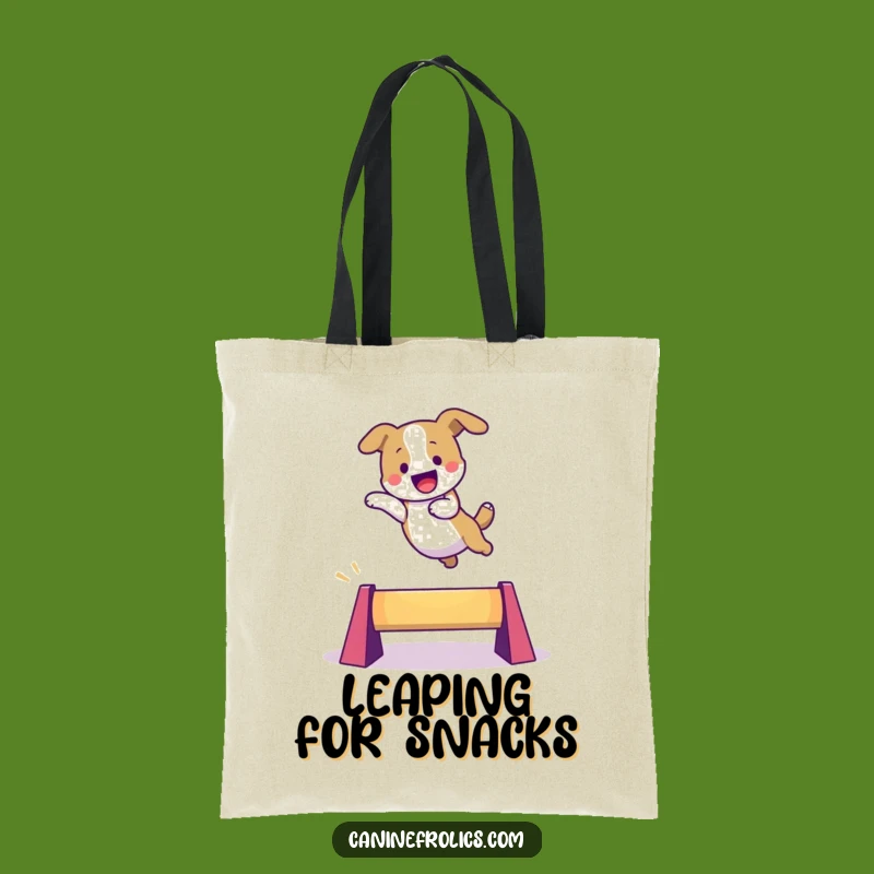 Funny Leaping Dog Tote Bag: Carry Your Victories in Style