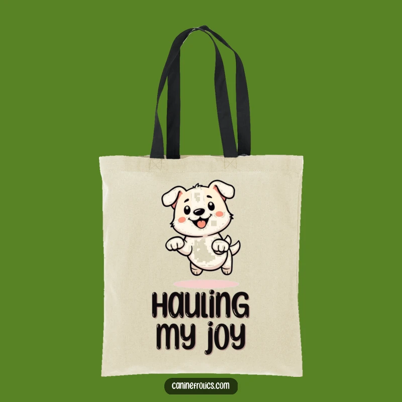Funny Dog Leap Outline Tote Bag - Carry Your Active Spirit Everywhere with Style